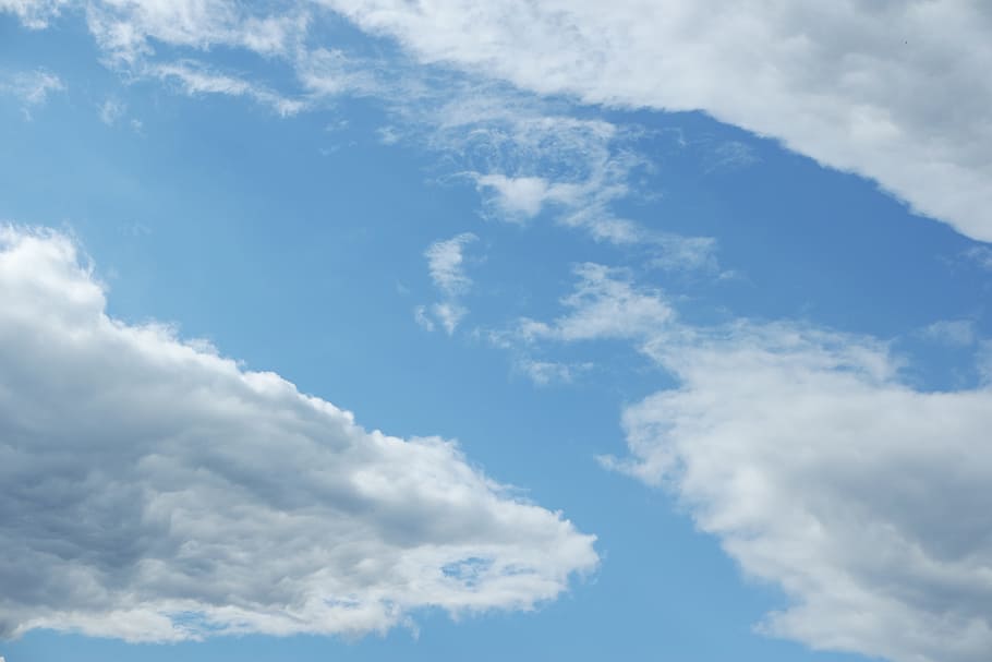 blue sky, clouds, mood, cloud - sky, beauty in nature, cloudscape HD wallpaper