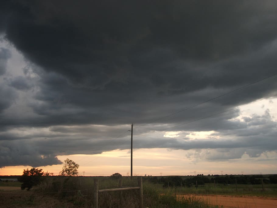 Dark, Cloud, Cloudy, storm, sky, grey, dramatic, thunderstorm HD wallpaper