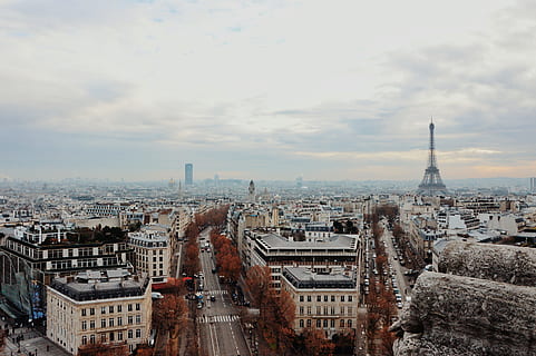 aerial photography of city at daytime, paris, landscape, vista HD wallpaper