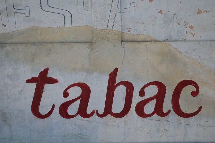 Tabac text wall print, untitled, white, concrete, shop, store HD wallpaper