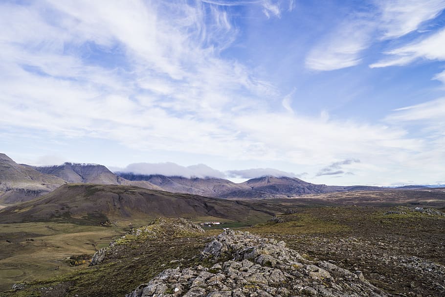 landscape, mountain, nature, sky, panoramic, clouds, outdoor HD wallpaper