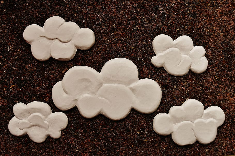 clouds, gypsum, blank, unpainted, white, cast, hand labor, self-made HD wallpaper