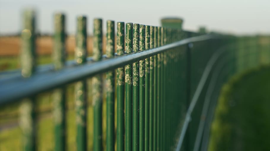 fence, green, endless, barrier, grid, border, fenced, imprisoned HD wallpaper
