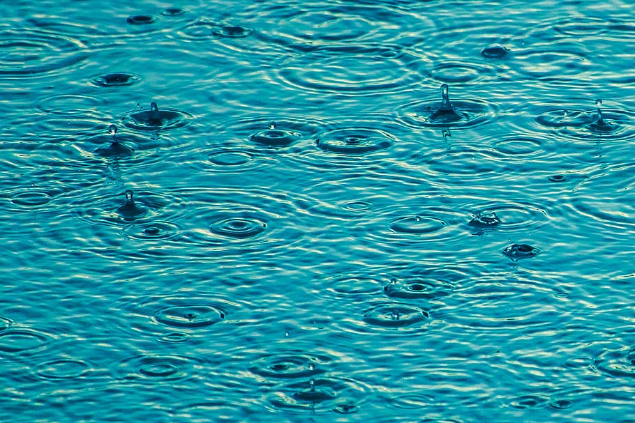body of water photography, rain, summer, rippled, day, full frame HD wallpaper