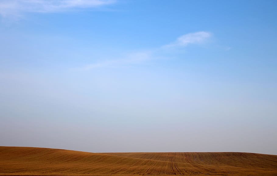 landscape photo of desert, sky, blue, skyline, environment HD wallpaper