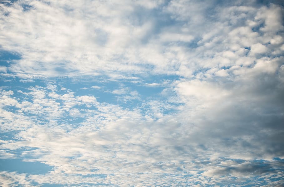 clouds, sky, weather, blue, cloudscape, cloud - sky, nature HD wallpaper
