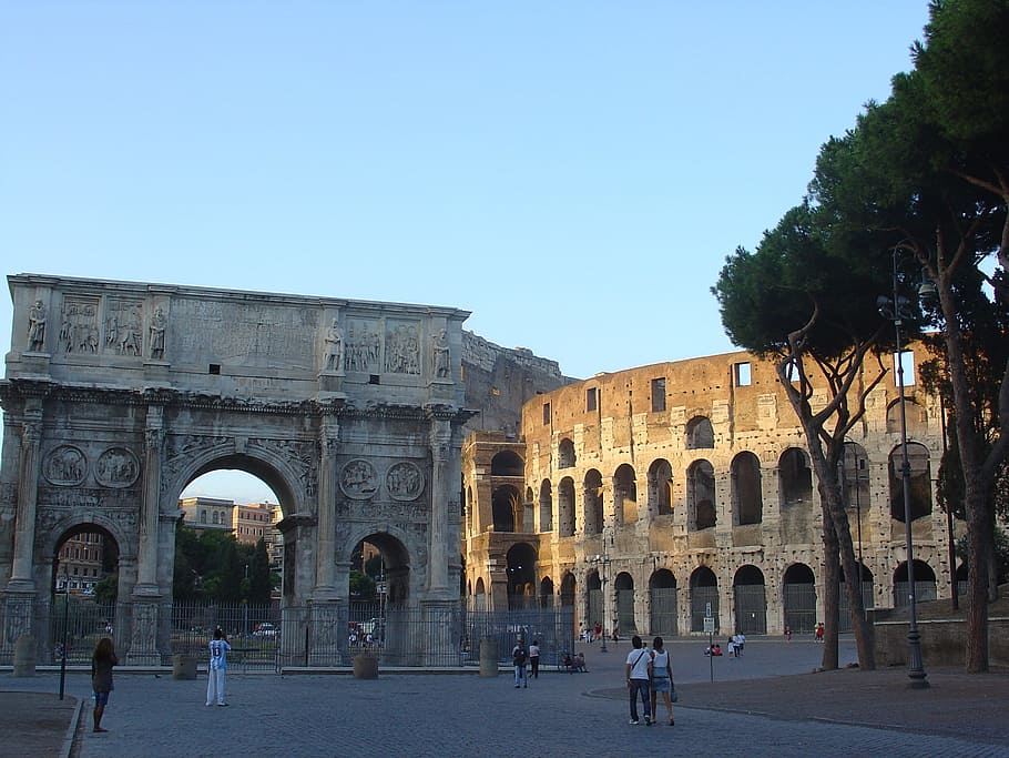 Rome, Colosseum, Arch Of Constantine, architecture, coliseum, HD wallpaper