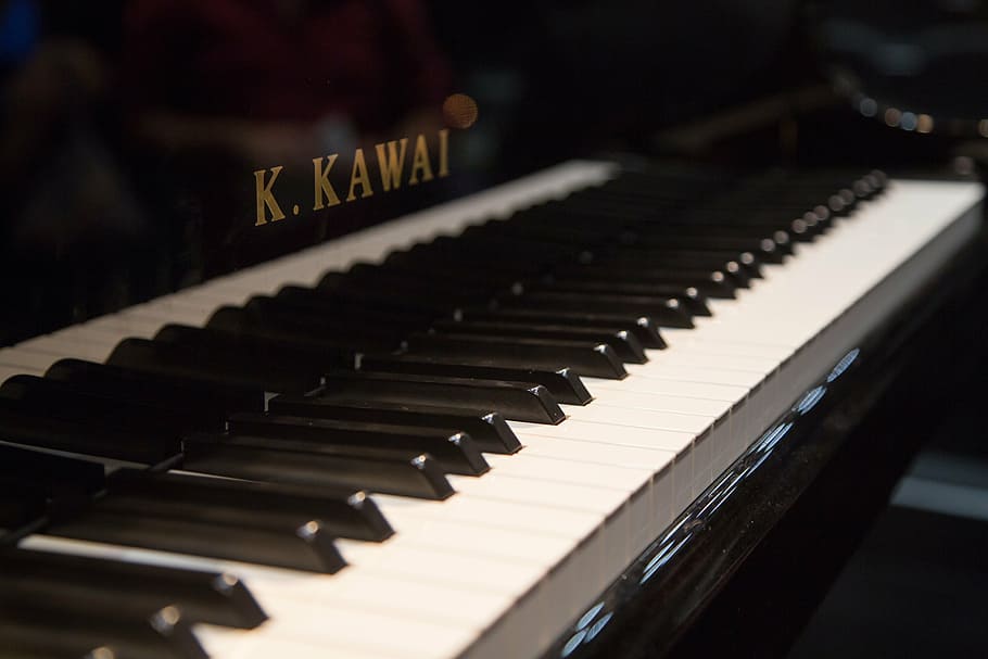 black upright piano, music, instrument, musical Instrument, key