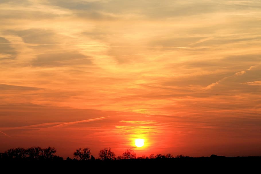 sunset scenery, twilight, nature, sky, cloud - sky, beauty in nature HD wallpaper