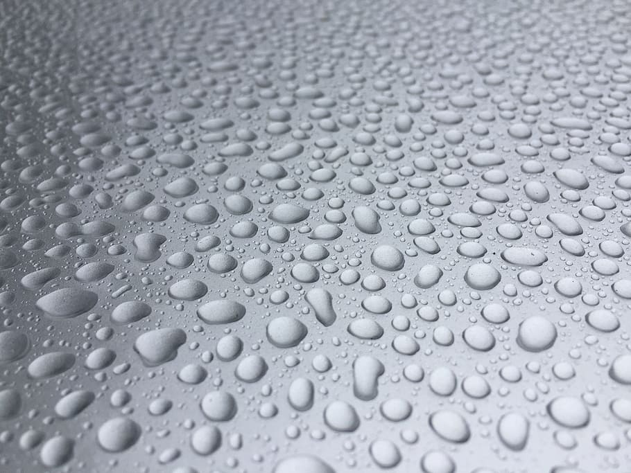 water drops, abstract, rain drops, silver, car, shiny, liquid HD wallpaper