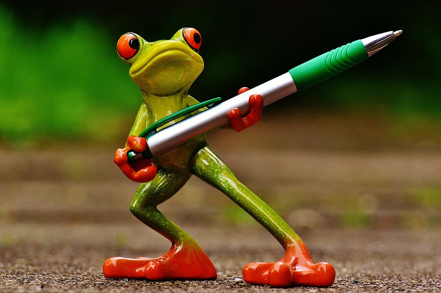 frog, holder, pen, keep, cute, fun, figure, sweet, office, writing implement, HD wallpaper