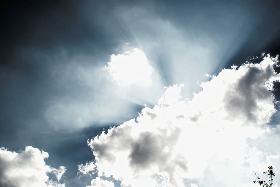 Sky, Clouds, Nature, Sun, Cloudy, blue, summer, against day HD wallpaper