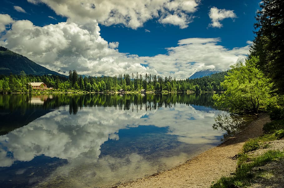 Lake, Landscape, Austria, Water, ödensee, nature, scenics HD wallpaper
