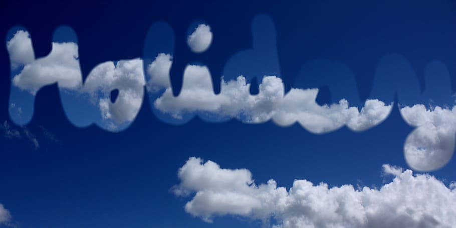 holiday, sky, clouds, summer, plane, aeroplane, beach, sun HD wallpaper