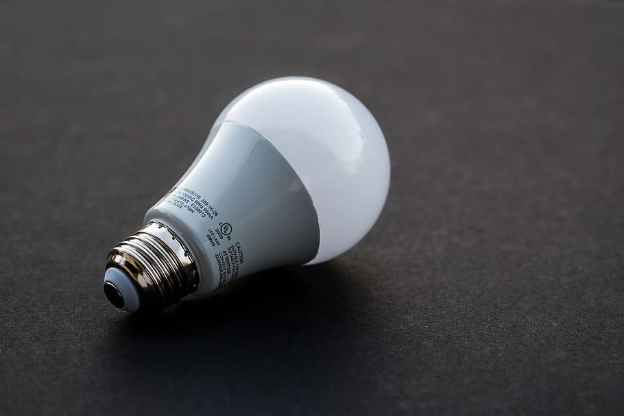 light bulb, electricity, led, single object, close-up, still life HD wallpaper