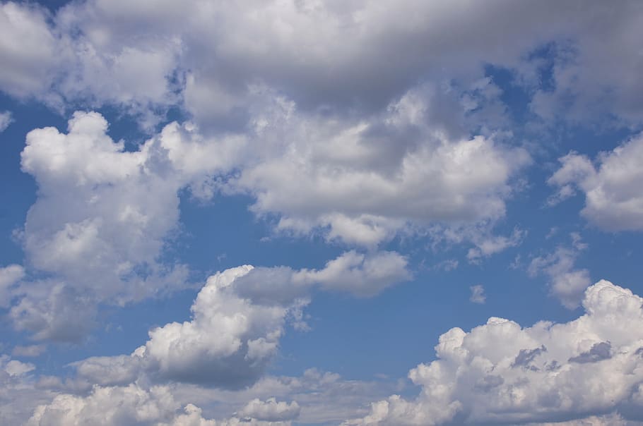 clouds, sky, blue, clouds form, nature, weather, air, backgrounds HD wallpaper