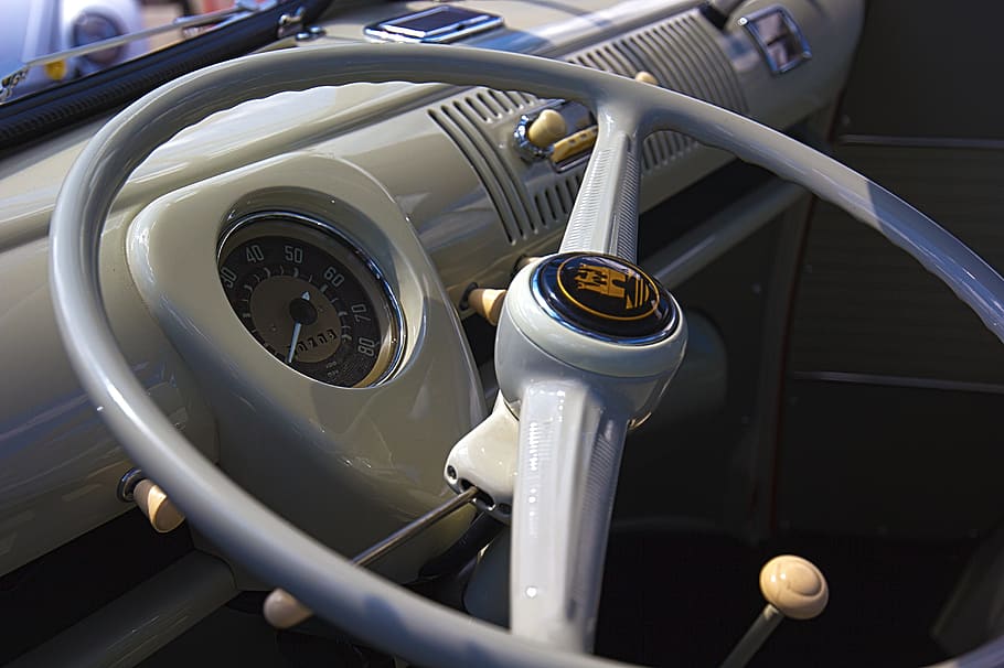 car, vw, bug, volkswagon, steering wheel, dash, auto, automobile HD wallpaper