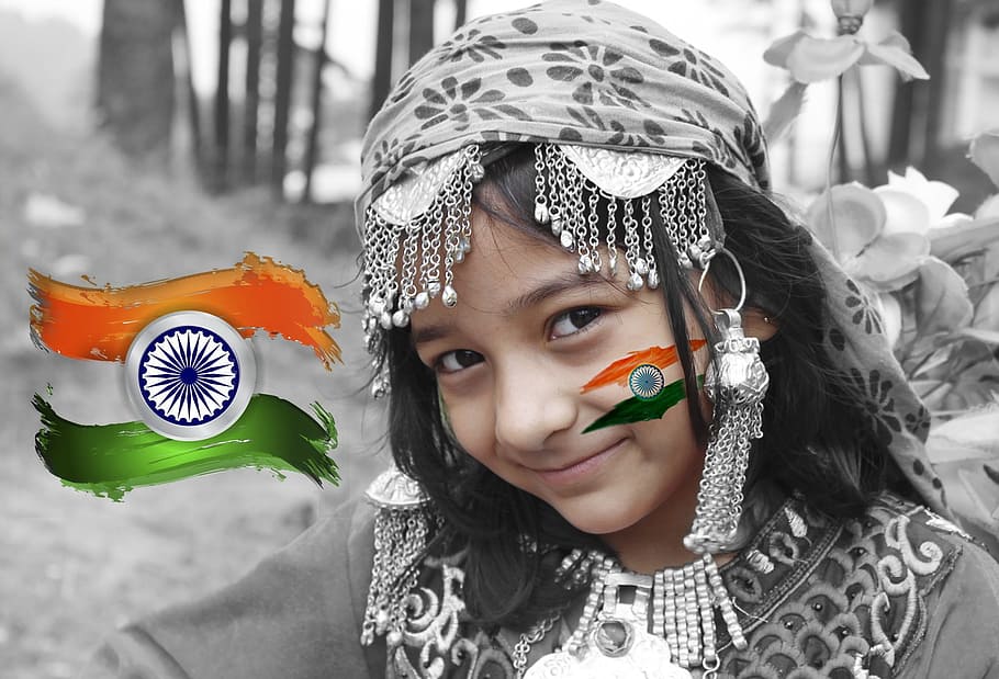 HD wallpaper: indian independence day, independence celebration, cute girl  | Wallpaper Flare