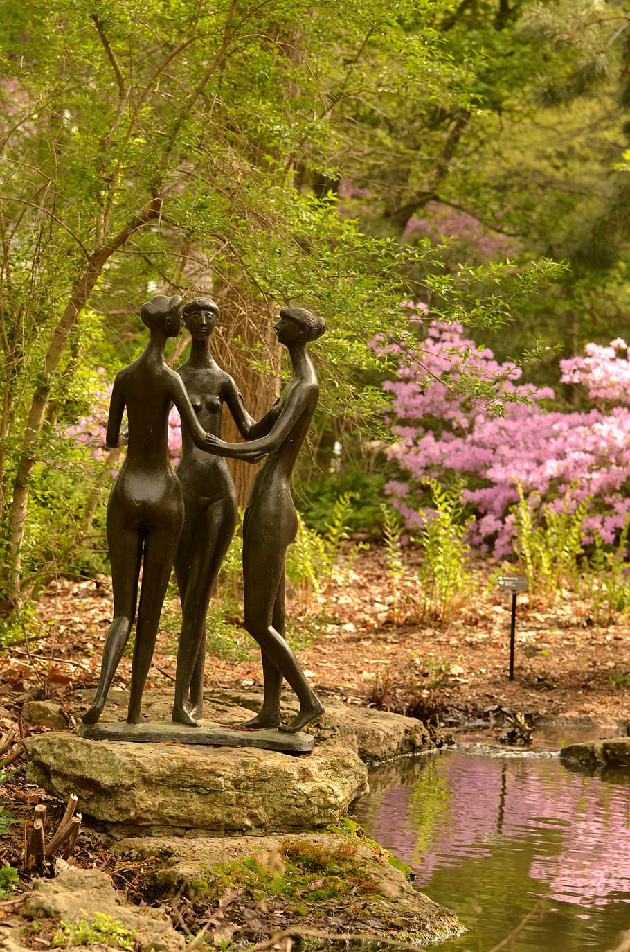 garden, statue, spring, sculpture, park, stone, outdoor, decoration HD wallpaper