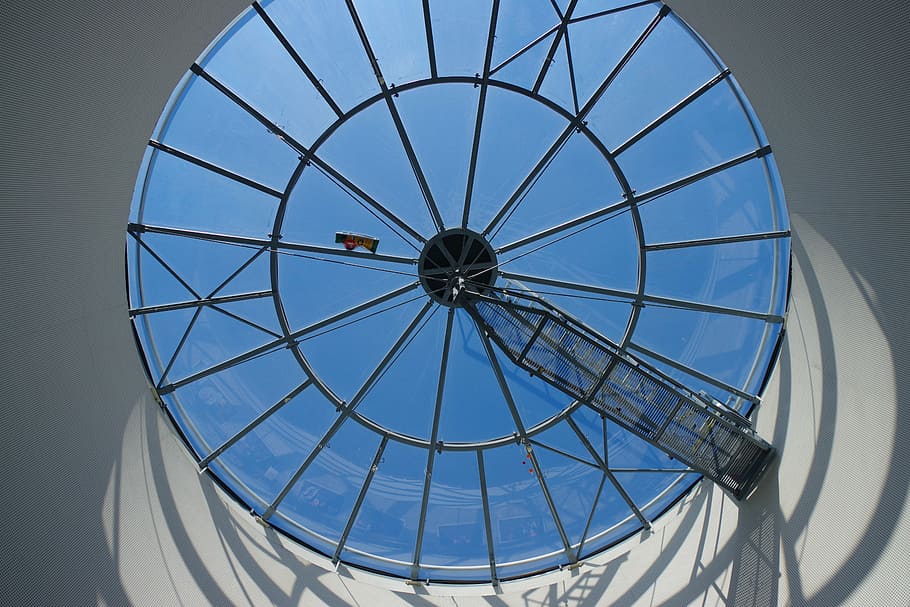 glass, modern, window, building, sky, within, architecture HD wallpaper