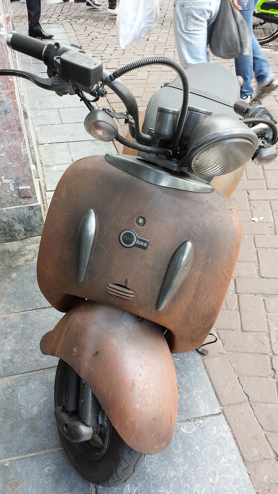 roller, rusty, corrosion, zero bike, vehicle, weathered, auburn HD wallpaper
