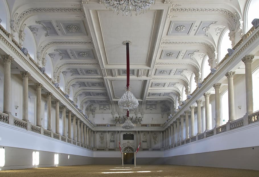 vienna, austria, architecture, ceiling, ring, riding manege HD wallpaper