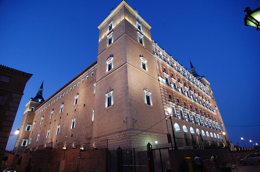 toledo, spain, night, architecture, sky, building exterior HD wallpaper