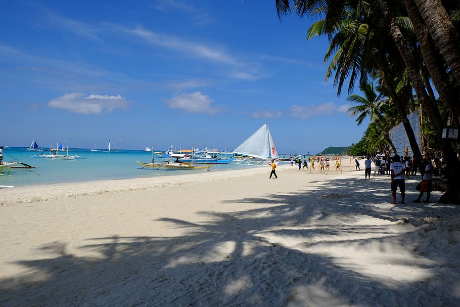 White, Beach, Boracay, Sky, white beach, sea, sand, vacations HD wallpaper