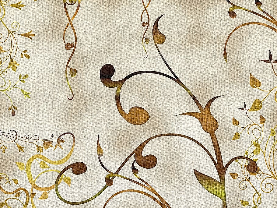 beige and brown floral cltohes, background, card, gold, postcard HD wallpaper
