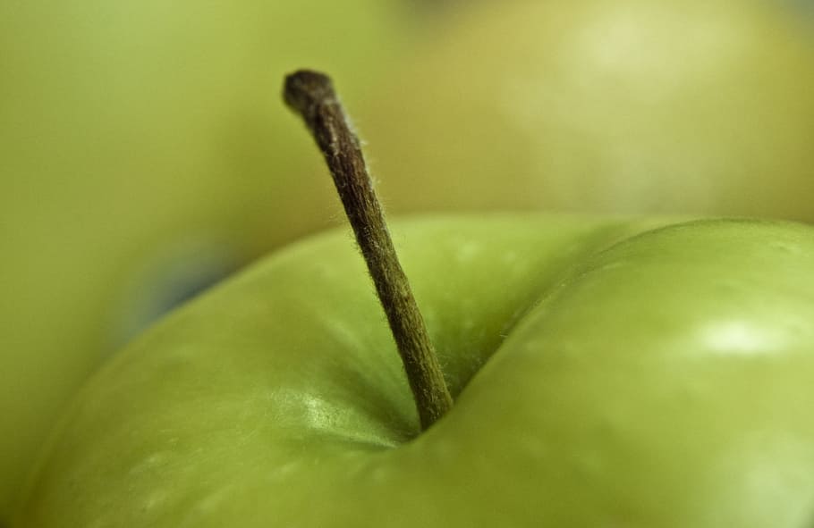 green apple, macro, detail, close, fruit, pattern, blur, healthy HD wallpaper