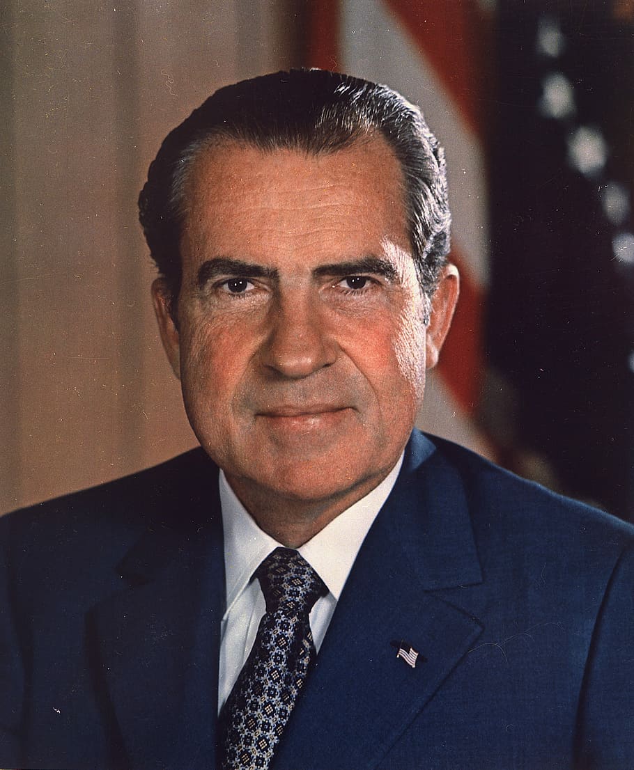 Richard Nixon Photo, portrait, president, public domain, men, HD wallpaper