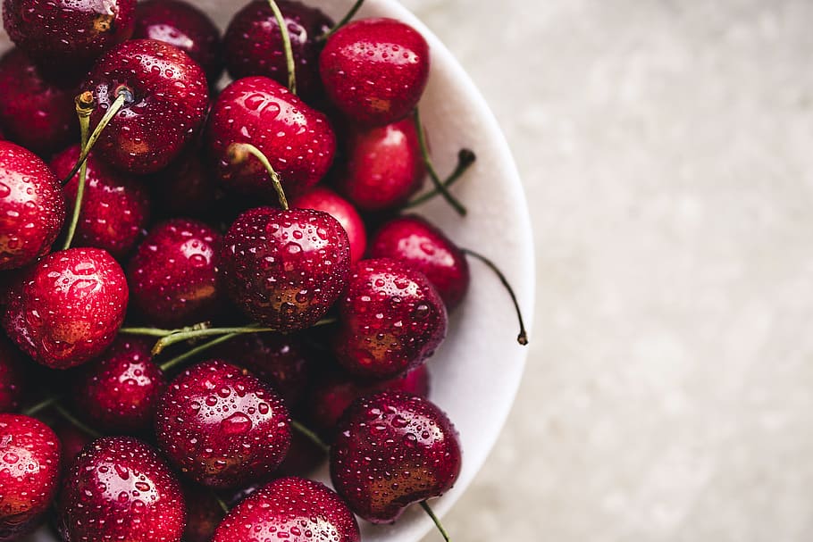 red strawberries full filled bowl image, fruit, freshness, food HD wallpaper