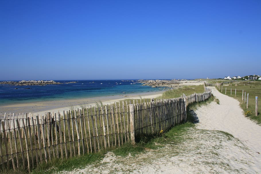 atlantic, sea, ocean, beach, sand road, coast, france, atlantic coast, HD wallpaper