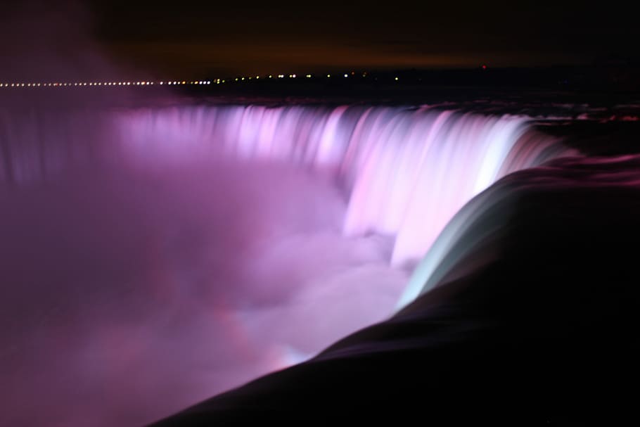 Shop Niagara Falls at Night Wallpaper in Nature  Landscapes Theme  Niagara  falls lights Niagara falls at night Niagara falls