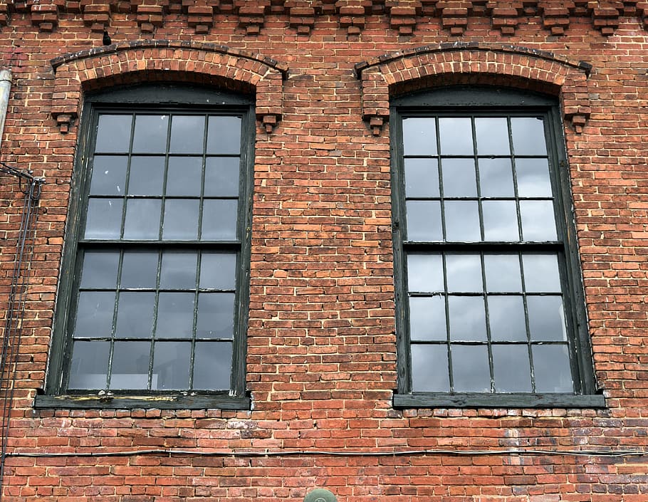 vintage, windows, old, brick, wall, exterior, nashville, tennessee HD wallpaper