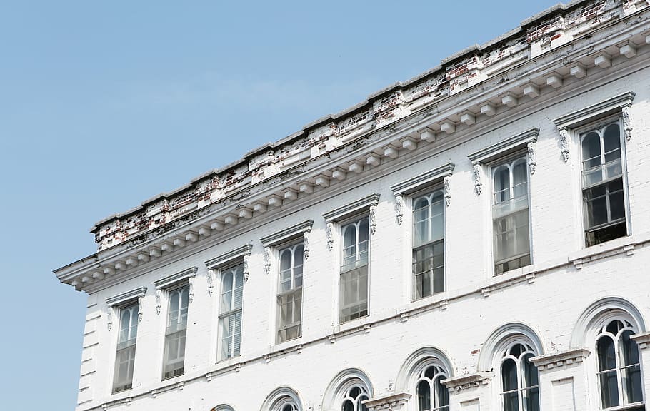 architecture, building, white, windows, building exterior, built structure HD wallpaper