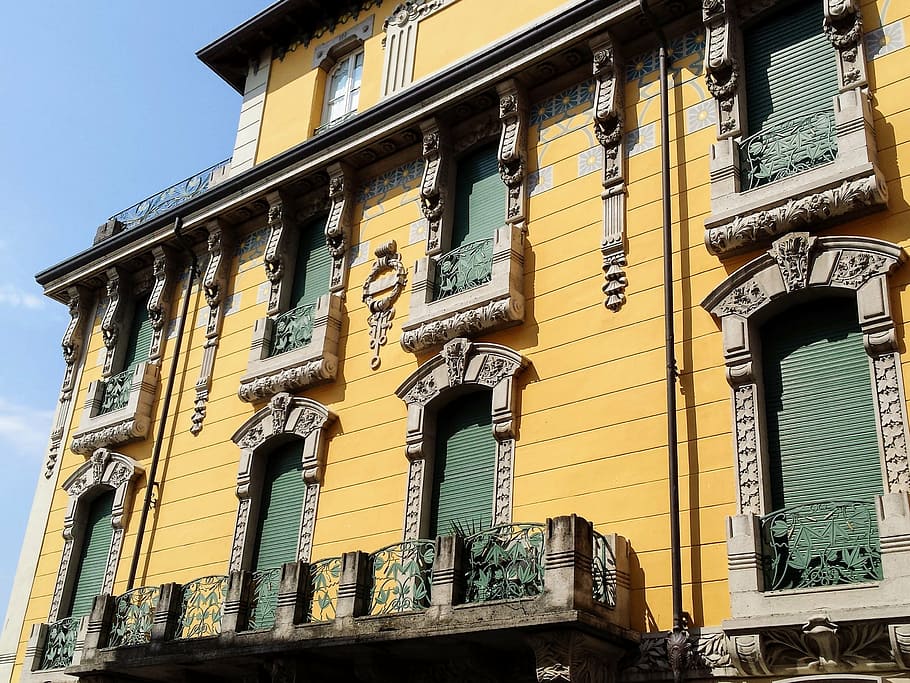 facade, old, salo, italy, architecture, building, old buildings HD wallpaper
