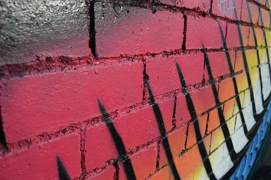 bricks, urban, graffiti, wall, grunge, dirty, texture, wall - building feature HD wallpaper
