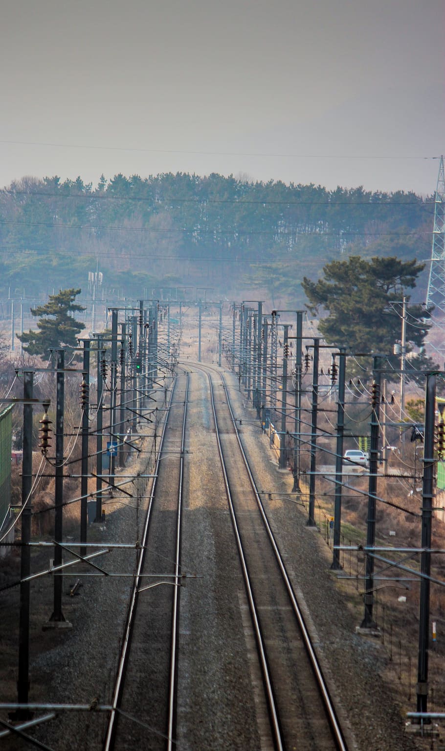 Train, Tracks, Landscape, rail tracks, train lines, railroad HD wallpaper