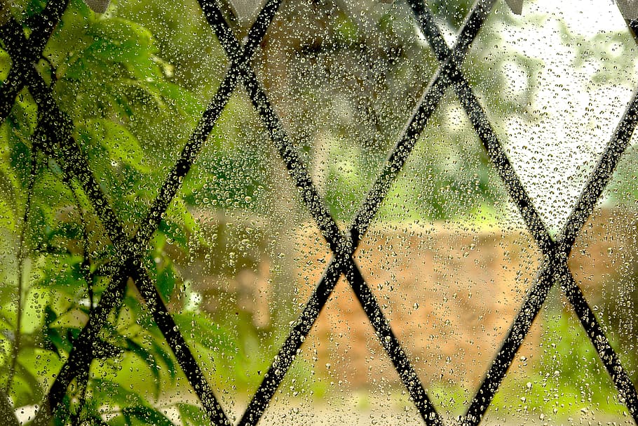 drops, rain, grateful, wet, rainy window, water, dripping, solitude HD wallpaper