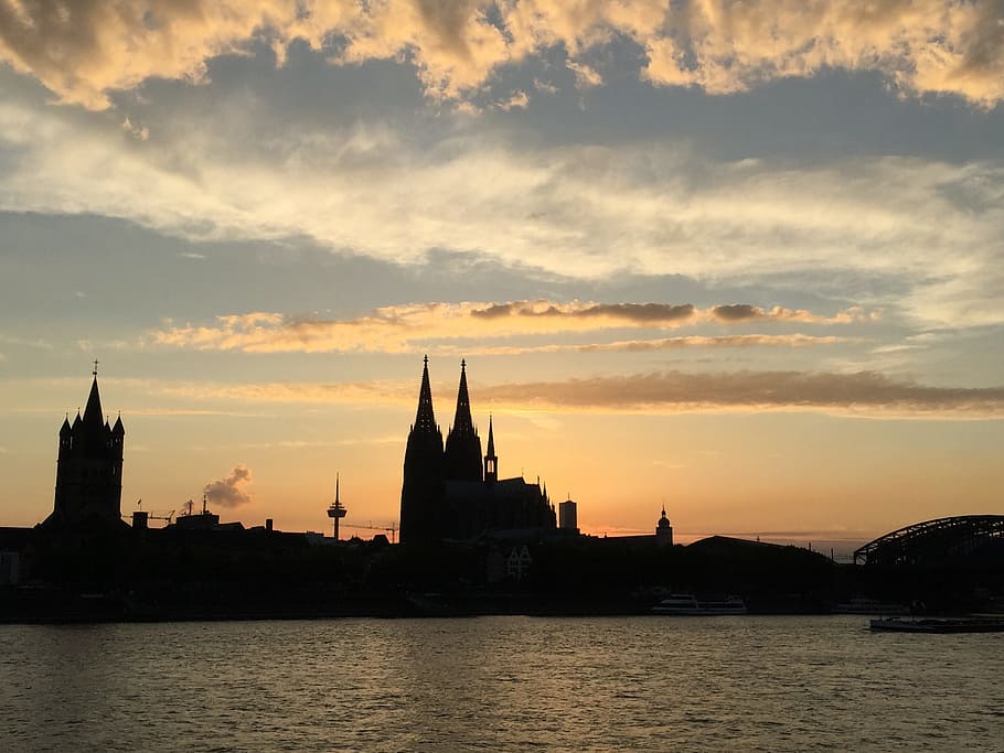 Cologne, Dom, Sunset, Romance, summer, cologne cathedral, church HD wallpaper