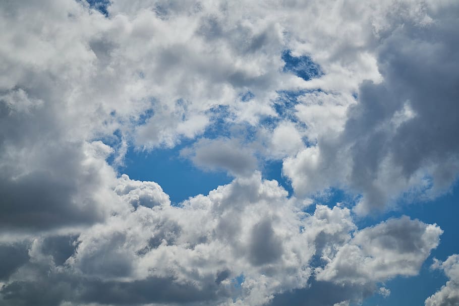 cloud, blue, clouds, white, landscape, nature, white clouds HD wallpaper