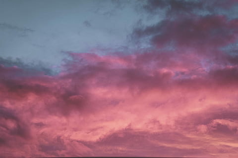 thick white cloud, pink clouds, sunset, sunrise, dark, cloud - sky HD wallpaper