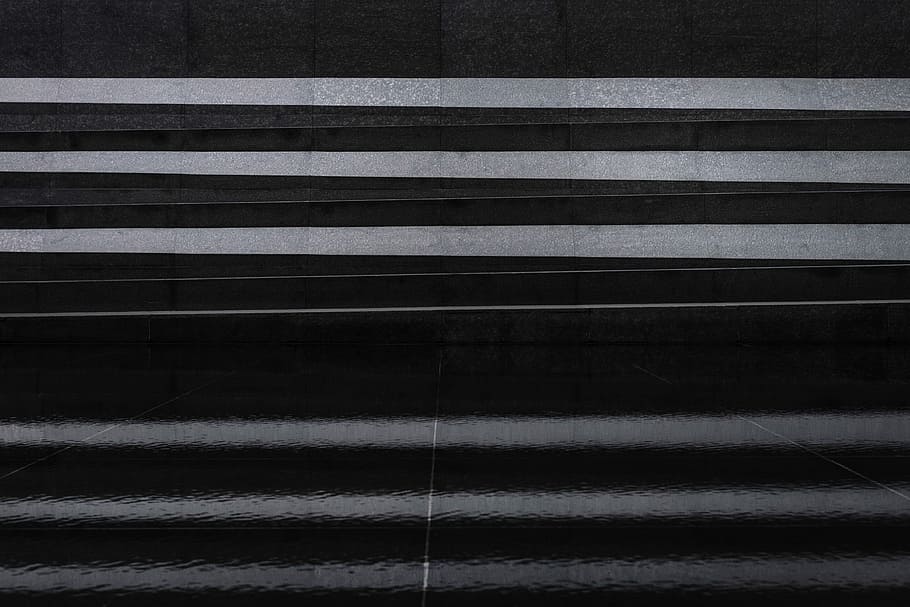 untitled, building, wall, line, grey, black, three, reflection HD wallpaper