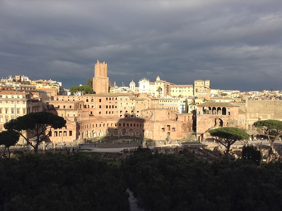 rome, storm, antique, building exterior, built structure, architecture HD wallpaper