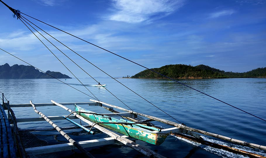 boat, trip, sea, ocean, el nido, seascape, palawan, philippines, HD wallpaper