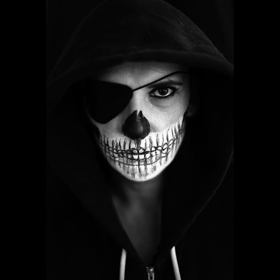 b w, painting, face, portrait, one person, looking at camera HD wallpaper
