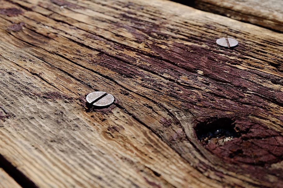 brown wood plank with screws, picnic table, wooden, woodwork HD wallpaper