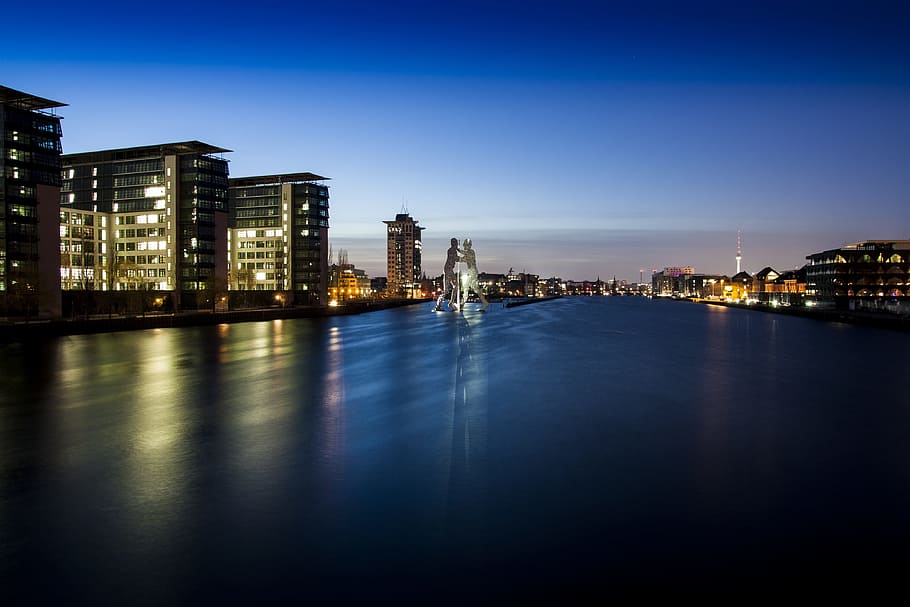 photograph of city structures beside body of water, berlin HD wallpaper