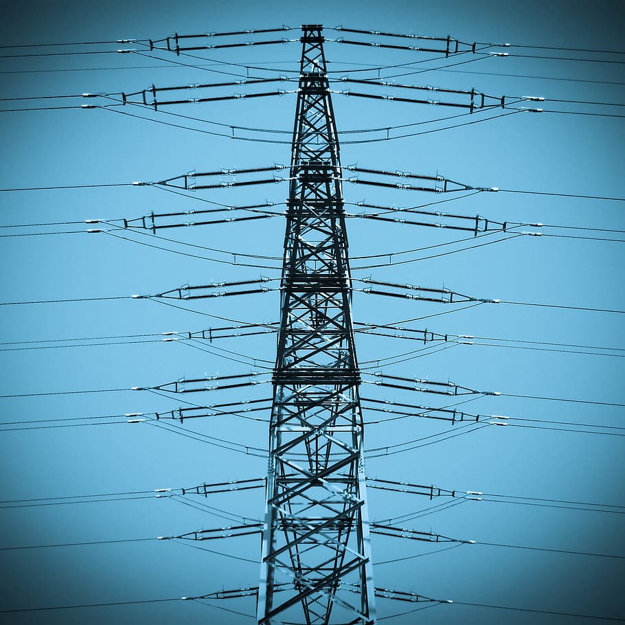 Current, High Voltage, Electricity, energy, strommast, power poles HD wallpaper